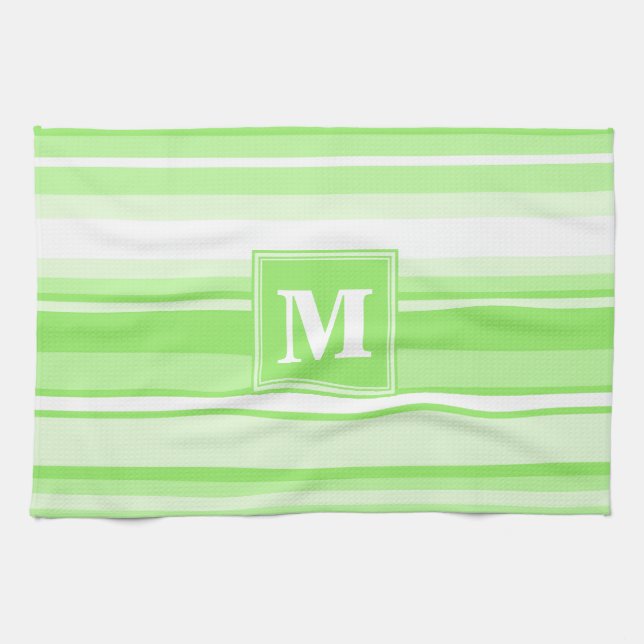 Monogramm Kalkstreifen Küchentuch (Horizontal)