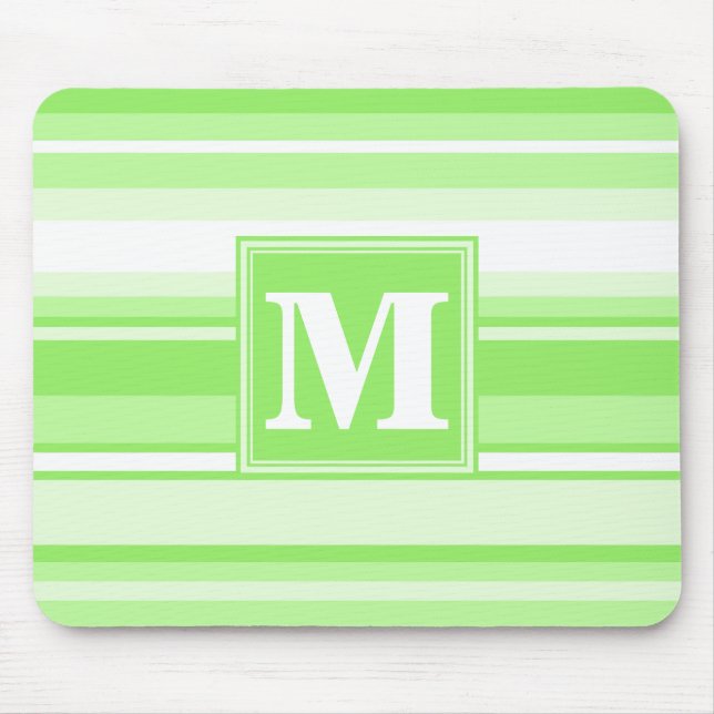 Monogramm Kalkstreifen Mousepad (Vorne)