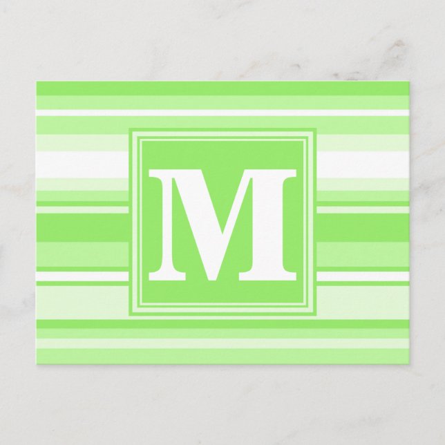 Monogramm Kalkstreifen Postkarte (Vorderseite)