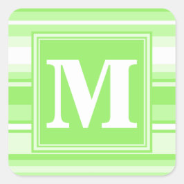 Monogramm Kalkstreifen Quadratischer Aufkleber