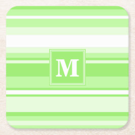 Monogramm Kalkstreifen Rechteckiger Pappuntersetzer