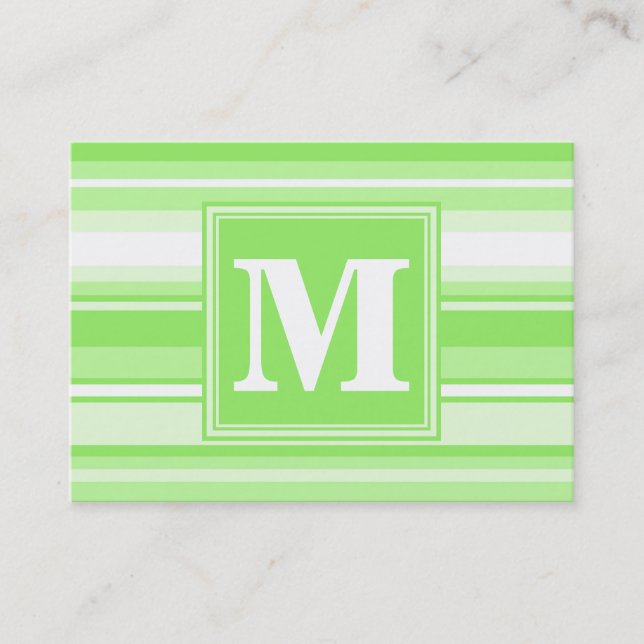 Monogramm Kalkstreifen Visitenkarte (Vorderseite)