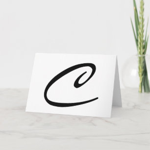 Monogramm-Karte - "C" anpassbar