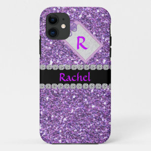MONOGRAMM Kasten des Telefons 5 DER CHIC-LILA Case-Mate iPhone Hülle
