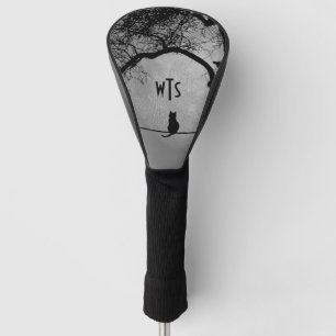 Monogramm Kat auf einem Draht Vollmond Golf Headcover