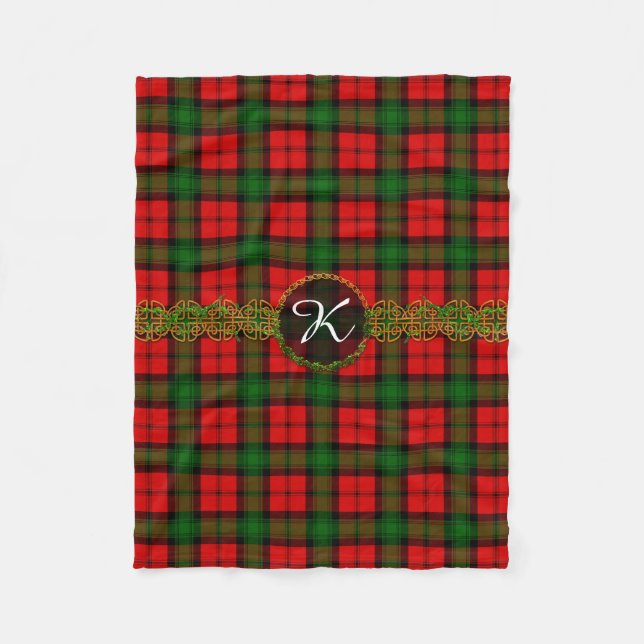 Monogramm Kerr Tartan Fleecedecke (Vorderseite)
