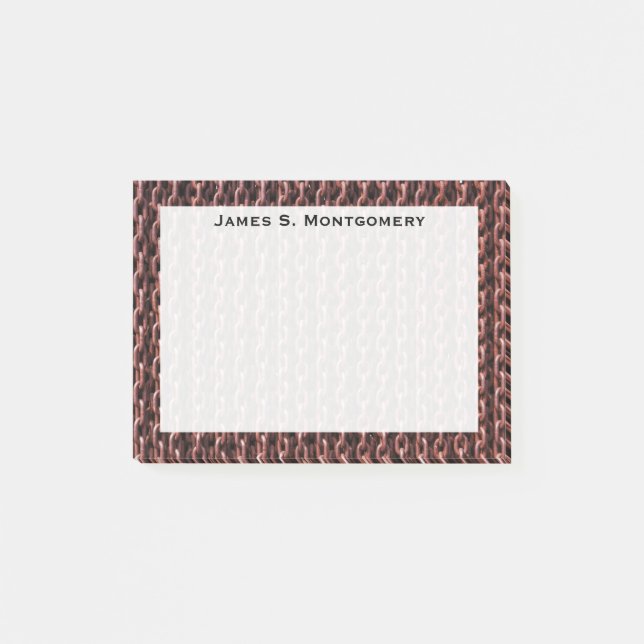 Monogramm-Ketten mit Rostoptik Post-it Klebezettel (Vorderseite)