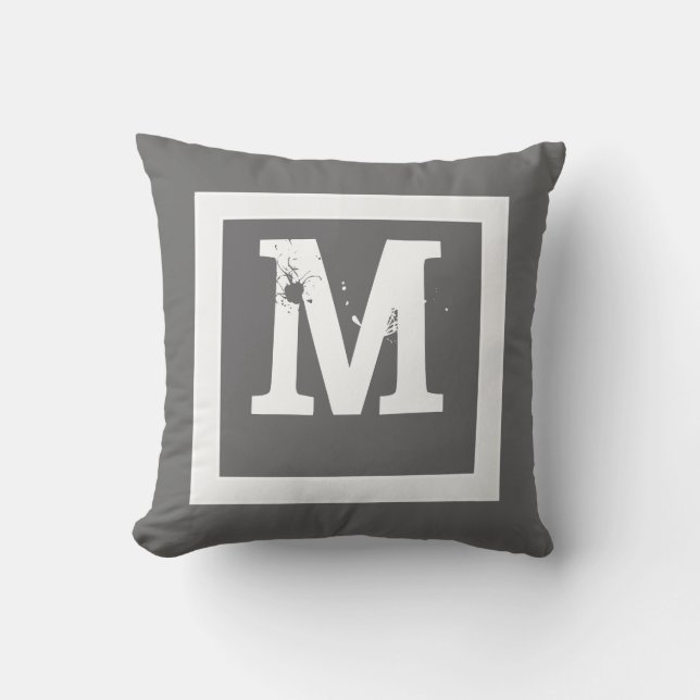 Monogramm Kissen kundenspezifische Dekoration fett (Vorderseite)