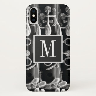 Monogramm Klarinette Schwarz und Weiß Case-Mate iPhone Hülle