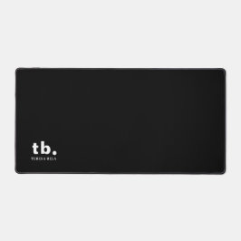 Monogramm Klassisch Elegant Minimal Schwarz und We Schreibtischunterlage
