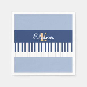 Monogramm Klaviertasten Musikalische Tastatur Musi Serviette