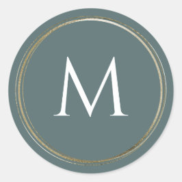Monogramm kleine Rundschilder für den Wald Runder Aufkleber