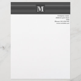 Monogramm-Kohlenstreifen Briefkopf