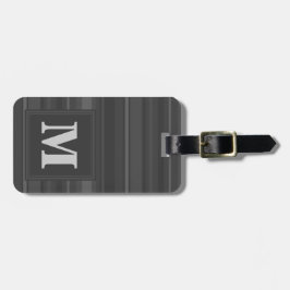 Monogramm-Kohlenstreifen Gepäckanhänger