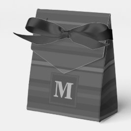 Monogramm-Kohlenstreifen Geschenkschachtel