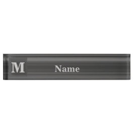 Monogramm-Kohlenstreifen Namensplakette