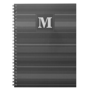 Monogramm-Kohlenstreifen Notizblock