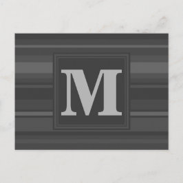 Monogramm-Kohlenstreifen Postkarte