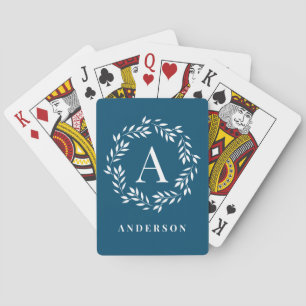 Monogramm KRAFTKLEIDBARE FARBE Playing Cards Spielkarten