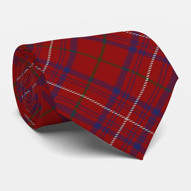 Monogramm-Krawatte Clan-Rosemoderne rote des Krawatte (Gerollt)