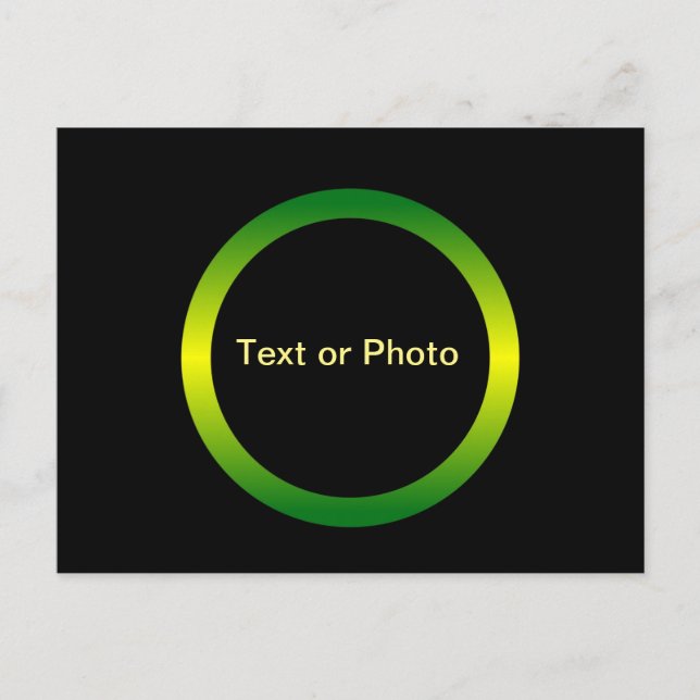 Monogramm-Kreis Postkarte (Vorderseite)