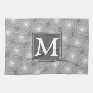 Monogramm-Kreismuster Handtuch