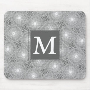 Monogramm-Kreismuster Mousepad