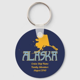 Monogramm-Kreuzfahrt-Alaska-Familien-Wiedersehen Schlüsselanhänger