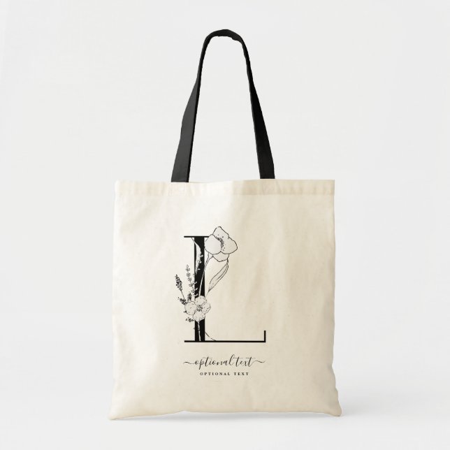 Monogramm-kundenspezifische Taschen-mit Tragetasche (Vorne)