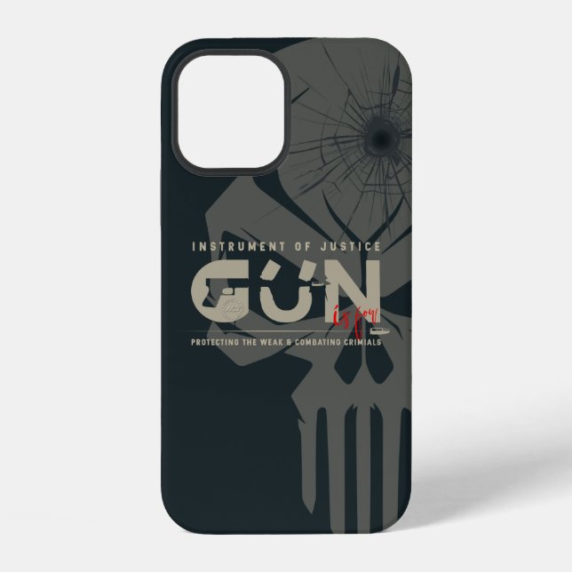 Monogramm-Kunst der Waffe | iPhone 12 Hülle (Dunke (Rückseite)