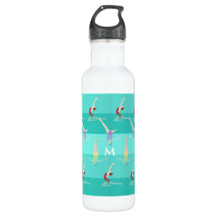 Monogramm künstlerisches Schwimmen Edelstahlflasche