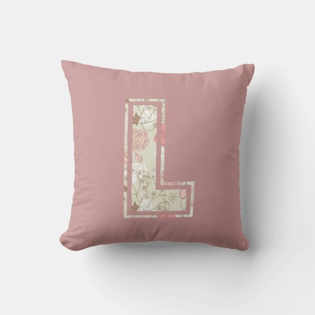 Monogramm L Kissen (Vorderseite)