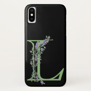 Monogramm L Lavendel Eukalyptus Case-Mate iPhone Hülle
