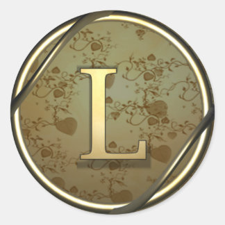 Monogramm_l Runder Aufkleber