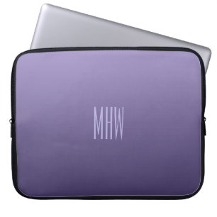 Monogramm-Laptophülse der violetten Steigung Laptopschutzhülle