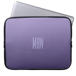 Monogramm-Laptophülse der violetten Steigung Laptopschutzhülle