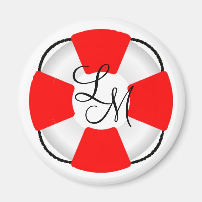 Monogramm Lebensbehältnis Magnet (Vorne)