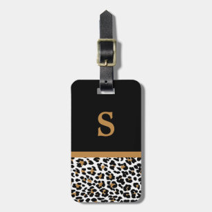 Monogramm-Leopard-Druck-Gepäckanhänger Gepäckanhänger