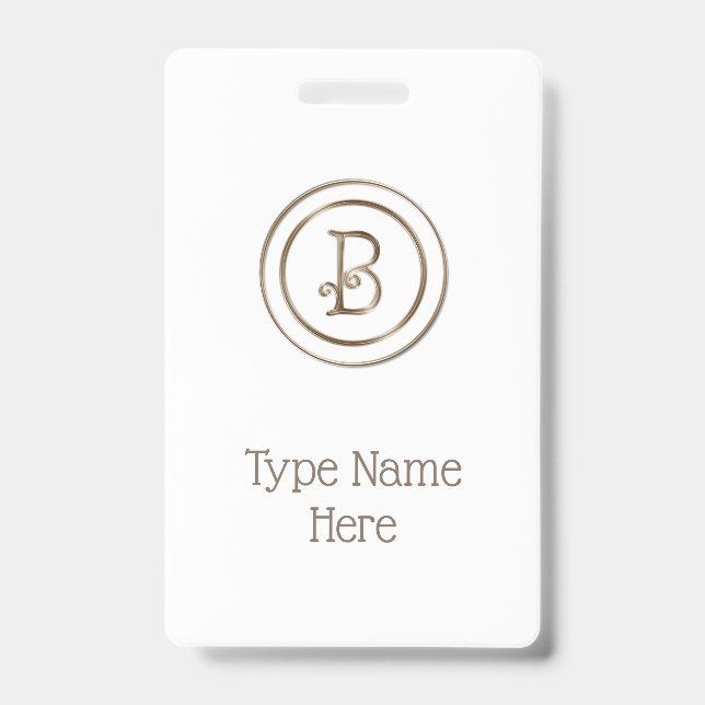 Monogramm ‚Letter B‘ Ausweis (Vorderseite)