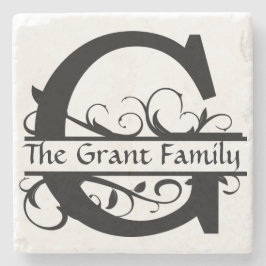 Monogramm Letter G Personalisiert Stone Untersetze Steinuntersetzer