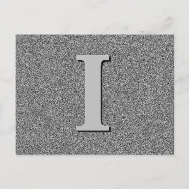 Monogramm Letter I Postkarte (Vorderseite)