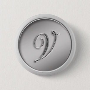 Monogramm "Letter V" Button