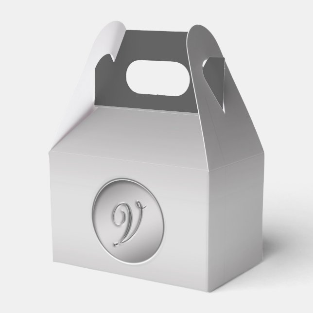 Monogramm "Letter V" Geschenkschachtel (Vorderseite)
