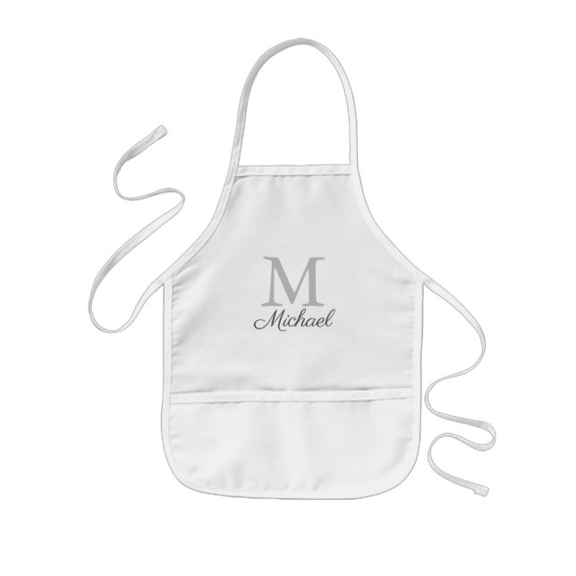Monogramm-Lichtnebel Kinderschürze (Vorne)