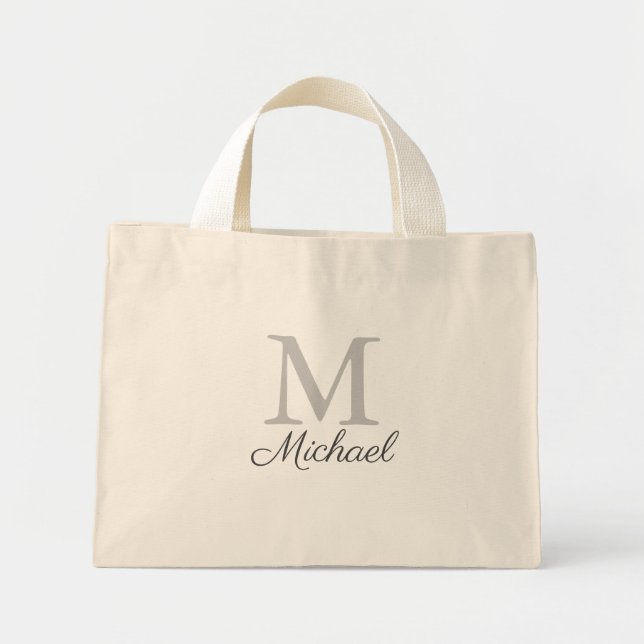 Monogramm-Lichtnebel Mini Stoffbeutel (Vorne)
