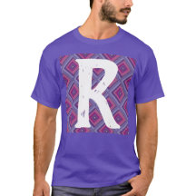 Monogramm Lila Diamantmuster rosa Asym