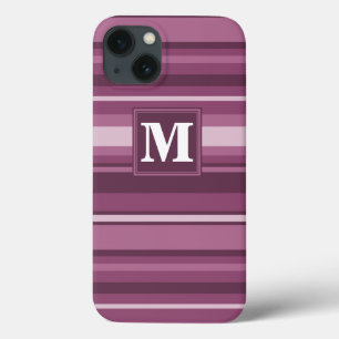 Monogramm lila Streifen Case-Mate iPhone-Hülle iPhone Hülle