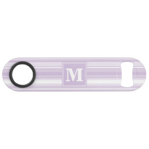 Monogramm lila Streifen Speedflaschenöffner