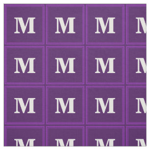 Monogramm lila Streifen Stoff