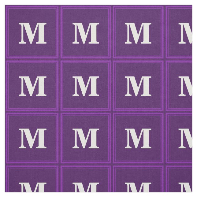 Monogramm lila Streifen Stoff (Muster)